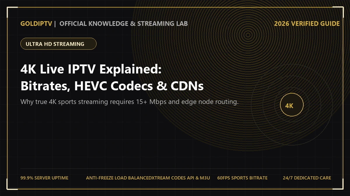 4K Live IPTV Streaming Bitrate and Codecs – Ultra HD Architecture