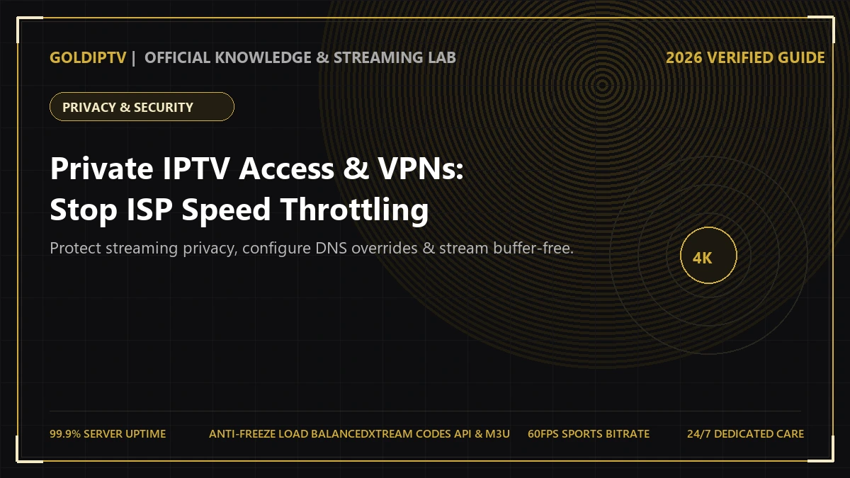 Private IPTV Access and VPN ISP Throttling Protection