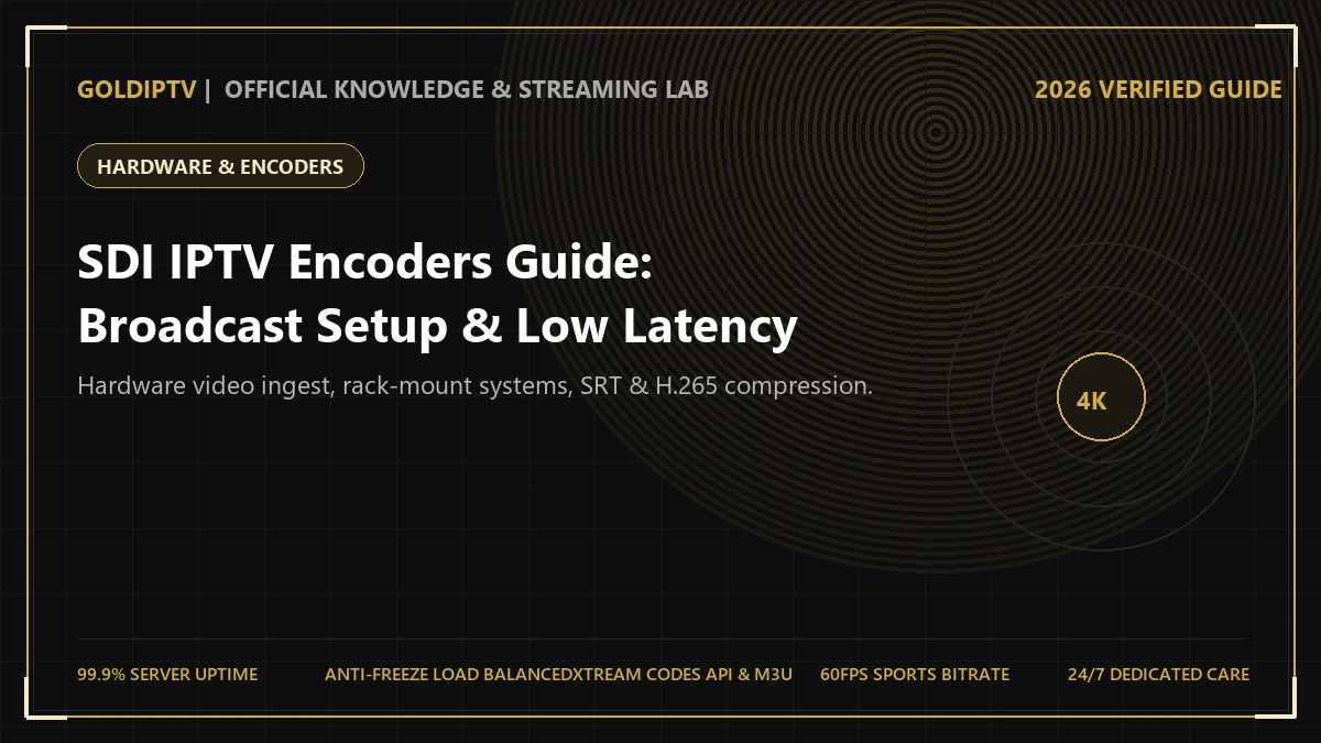 SDI IPTV Encoders Guide – Broadcast Hardware Setup and Video Over IP Distribution